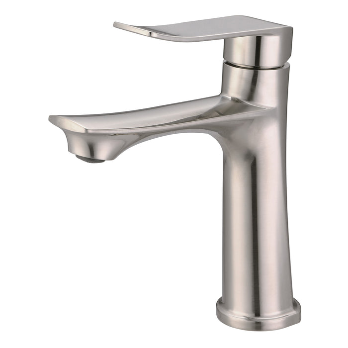 Kingston Lilt LSC4508CLL One-Handle 1-Hole Bathroom Faucet with Push Pop-Up Drain, Brushed Nickel