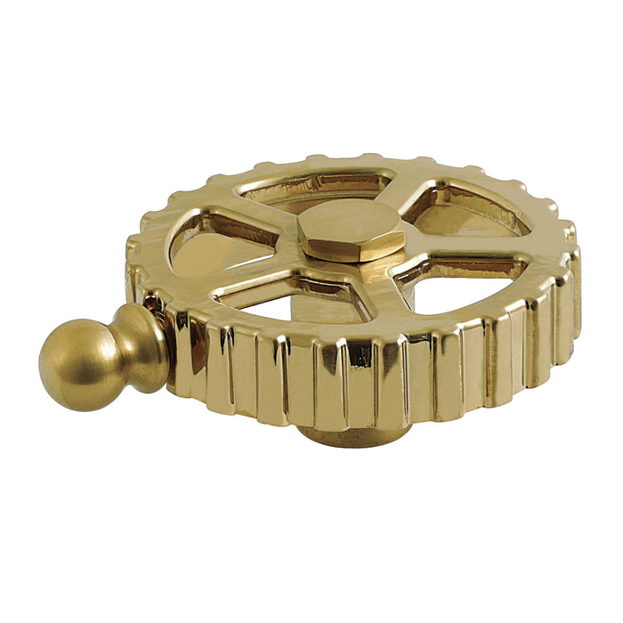 Kingston Fuller LSH6003CG Metal Wheel Handle, Brushed Brass