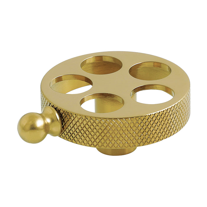 Kingston Wendell LSH6003RKZ Brass Industrial Style Knurled Wheel Handle, Brushed Brass