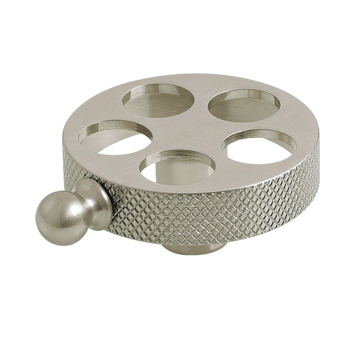 Kingston Wendell LSH6008RKZ Brass Industrial Style Knurled Wheel Handle, Brushed Nickel