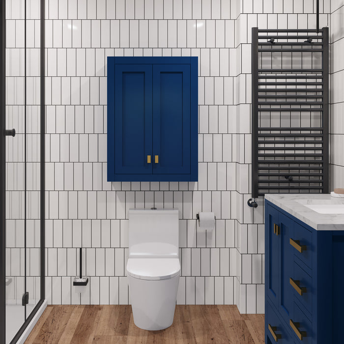 Kingston Madison MADISON-TT-MB - 24 in. x 8 in. Wall Cabinet Bathroom Storage, Monarch Blue