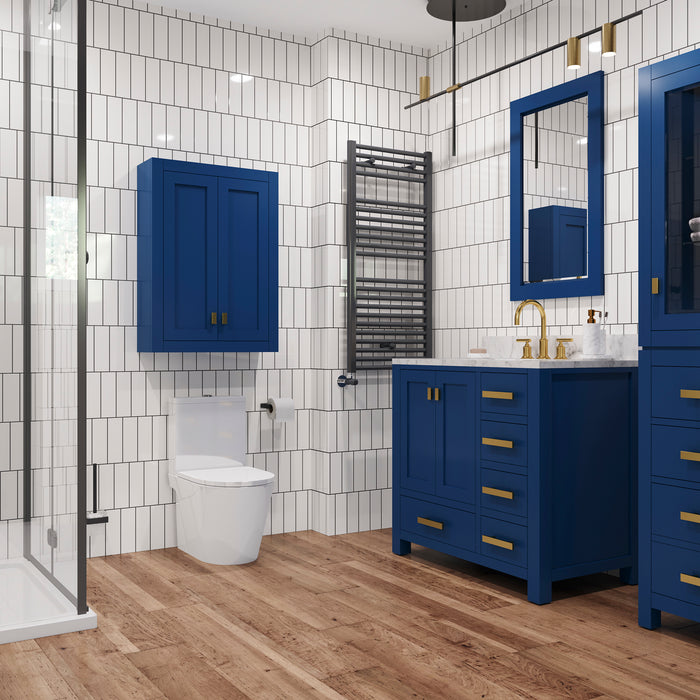 Kingston Madison MADISON-TT-MB - 24 in. x 8 in. Wall Cabinet Bathroom Storage, Monarch Blue