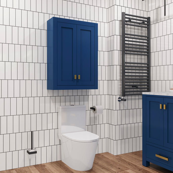 Kingston Madison MADISON-TT-MB - 24 in. x 8 in. Wall Cabinet Bathroom Storage, Monarch Blue