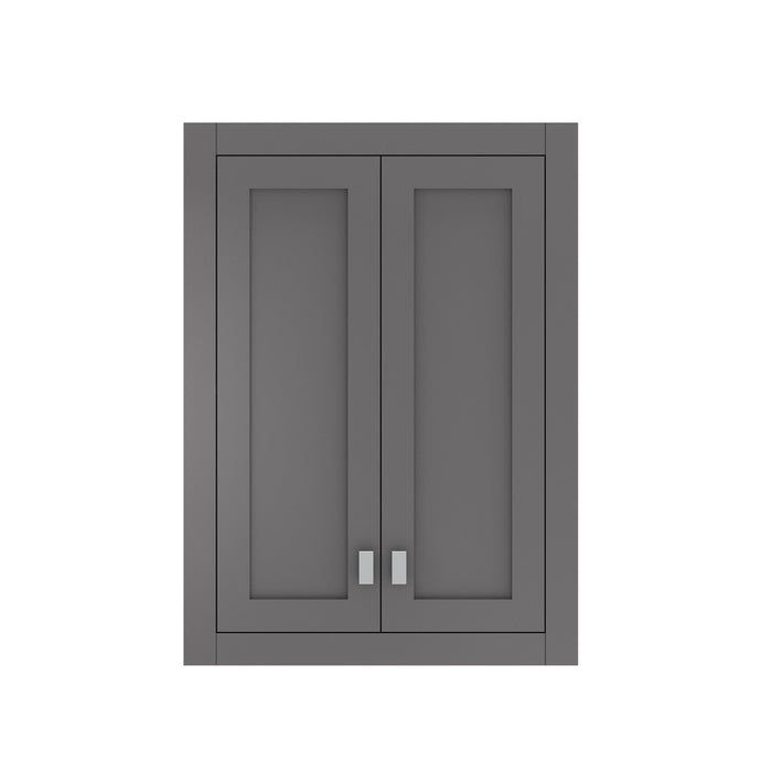 Kingston Madison MADISON-TT-G - 24 in. x 8 in. Toilet Topper Bathroom Storage, Cashmere Grey