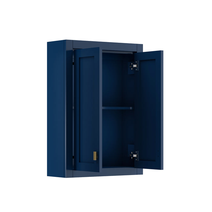 Kingston Madison MADISON-TT-MB - 24 in. x 8 in. Wall Cabinet Bathroom Storage, Monarch Blue
