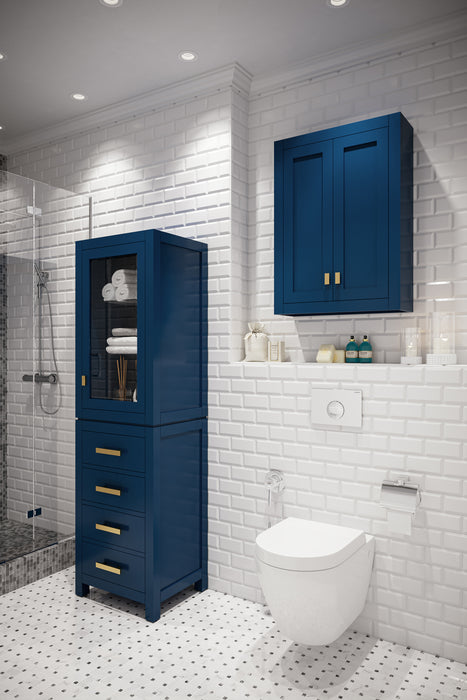 Kingston Madison MADISON-TT-MB - 24 in. x 8 in. Wall Cabinet Bathroom Storage, Monarch Blue