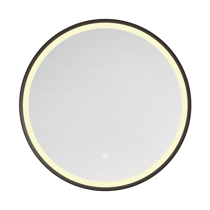 Kingston Aurora MR1032424 24-Inch Round LED Bathroom Mirror, Front Light, Anti-Fog, Dimmable Touch Sensor Lighted Mirror, Silver/Nickel