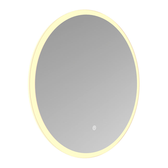 Kingston Aurora MR1042424 24-Inch Round LED Bathroom Mirror, Front and Back Light, Anti-Fog, Dimmable Touch Sensor Lighted Mirror, Silver