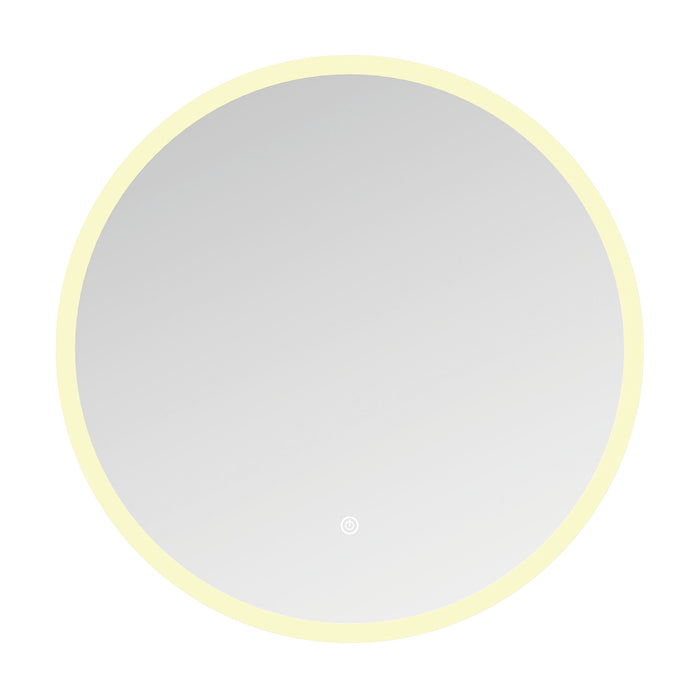 Kingston Aurora MR1042424 24-Inch Round LED Bathroom Mirror, Front and Back Light, Anti-Fog, Dimmable Touch Sensor Lighted Mirror, Silver