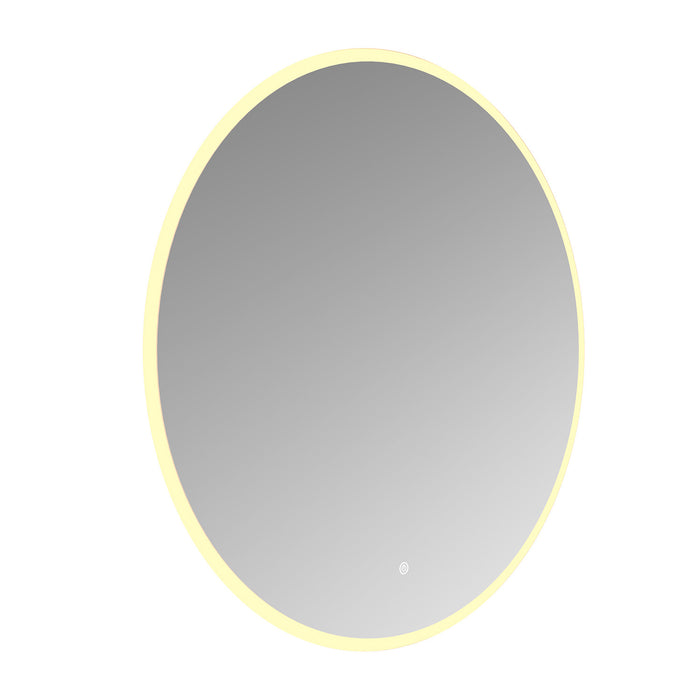 Kingston Aurora MR1043636 36-Inch Round LED Bathroom Mirror, Front and Back Light, Anti-Fog, Dimmable Touch Sensor Lighted Mirror, Silver