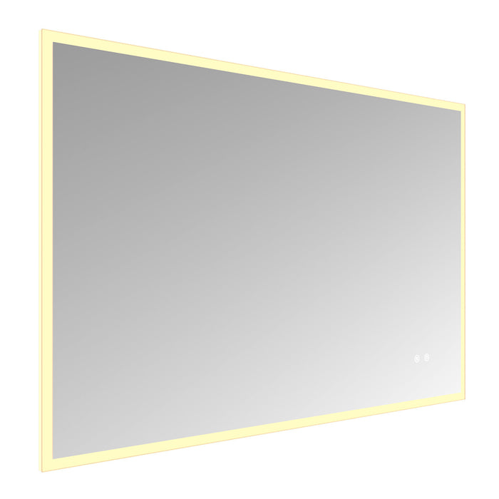 Kingston Aurora MR2014830 30-Inch x 48-Inch LED Bathroom Mirror, Front and Back Light, Anti-Fog, Dimmable Touch Sensor Lighted Mirror, Silver