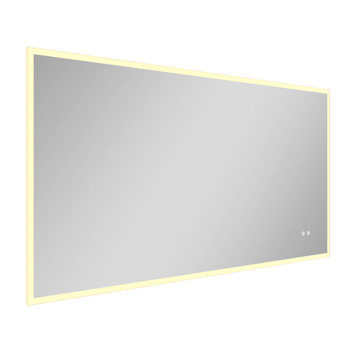 Kingston Aurora MR2016030 30-Inch x 60-Inch LED Bathroom Mirror, Front and Back Light, Anti-Fog, Dimmable Touch Sensor Lighted Mirror, Silver
