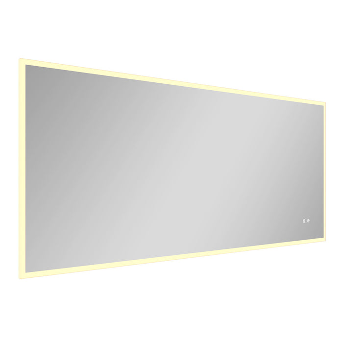 Kingston Aurora MR2017230 30-Inch x 72-Inch LED Bathroom Mirror, Front and Back Light, Anti-Fog, Dimmable Touch Sensor Lighted Mirror, Silver