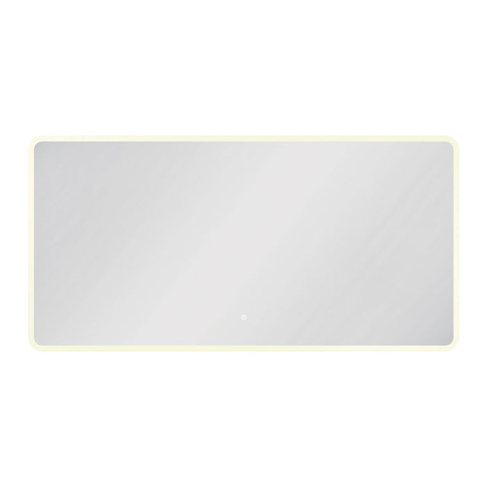 Kingston Aurora MR2026030 30-Inch x 60-Inch LED Bathroom Mirror, Front and Back Light, Anti-Fog, Dimmable Touch Sensor Lighted Mirror, Silver