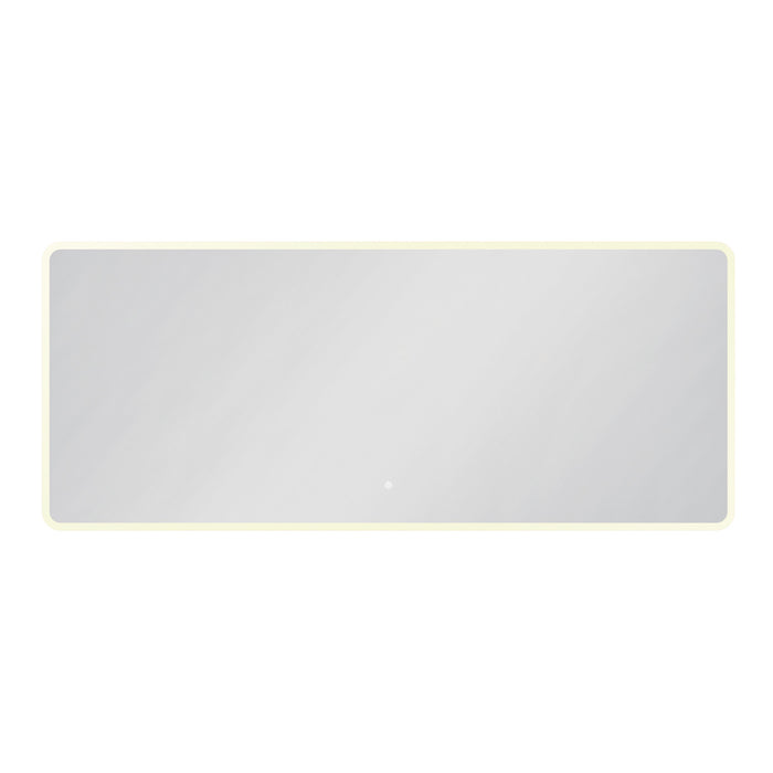 Kingston Aurora MR2027230 30-Inch x 72-Inch LED Bathroom Mirror, Front and Back Light, Anti-Fog, Dimmable Touch Sensor Lighted Mirror, Silver