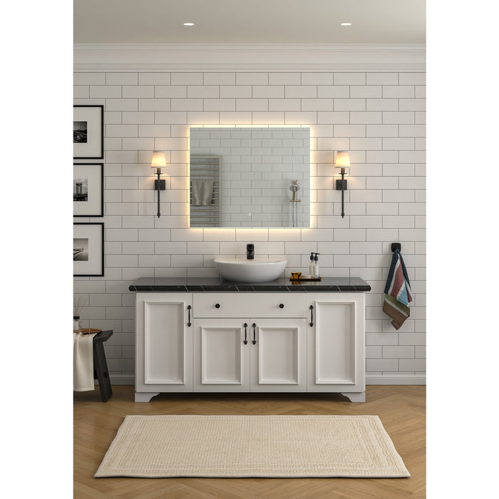 Kingston Aurora MR2033630 30-Inch x 36-Inch LED Bathroom Mirror, Back Light, Anti-Fog, Dimmable Touch Sensor Lighted Mirror, Silver