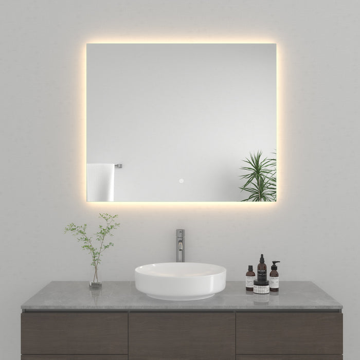 Kingston Aurora MR2033630 30-Inch x 36-Inch LED Bathroom Mirror, Back Light, Anti-Fog, Dimmable Touch Sensor Lighted Mirror, Silver