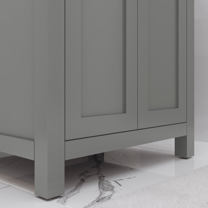 Kingston Myra MY24CR01CG - 24 in. x 18.3 in. Bathroom Vanity Integrated Ceramic Top and Sink, Cashmere Grey