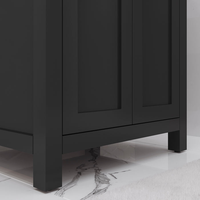 Kingston Myra MY24CR01ES - 24 in. x 18.3 in. Bathroom Vanity Integrated Ceramic Top and Sink, Espresso