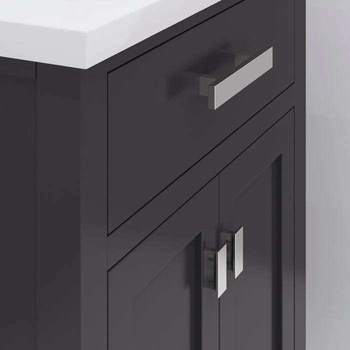 Kingston Myra MY24CR01ES - 24 in. x 18.3 in. Bathroom Vanity Integrated Ceramic Top and Sink, Espresso