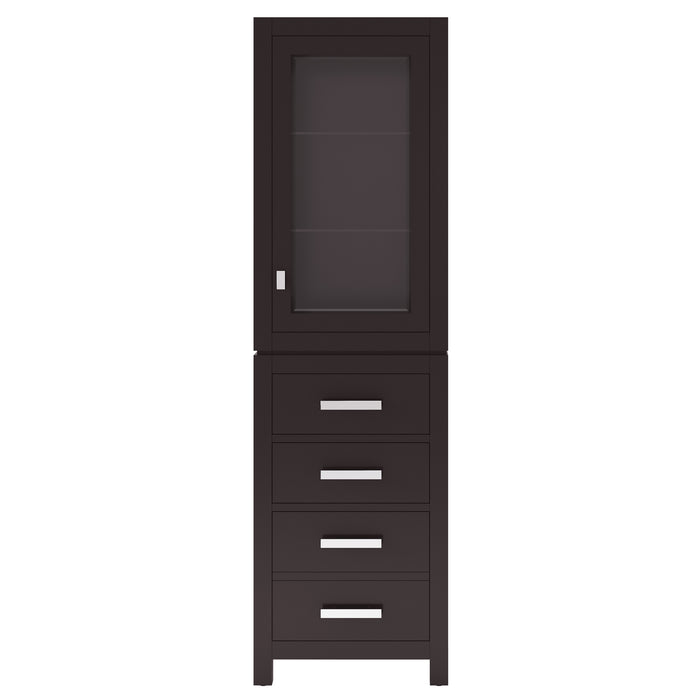 Kingston Madison MADISON-LC-E - 21 in. x 17 in. Linen Cabinet Freestanding, Espresso