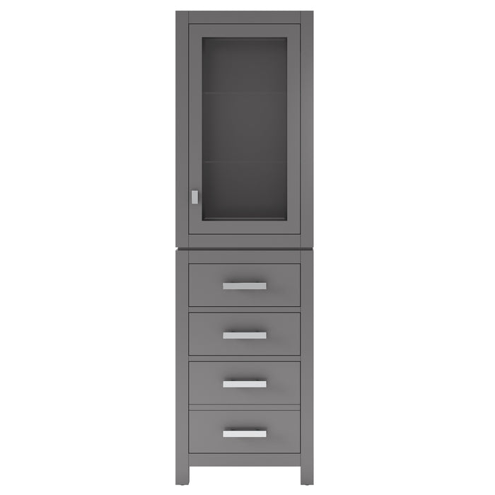 Kingston Madison MADISON-LC-G - 21 in. x 17 in. Linen Cabinet Freestanding, Cashmere Grey