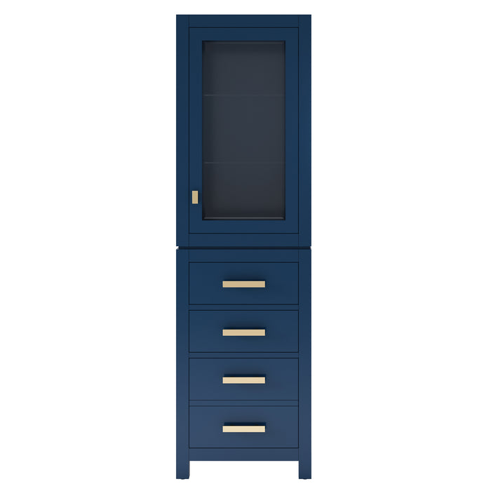Kingston Madison MADISON-LC-MB - 21 in. x 17 in. Linen Cabinet Freestanding, Monarch Blue