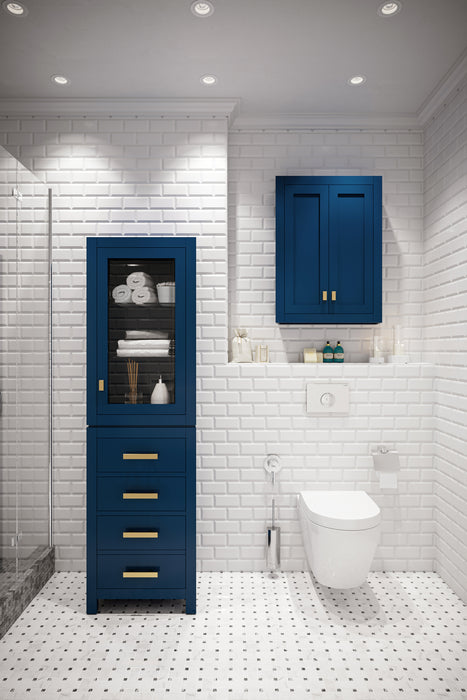 Kingston Madison MADISON-LC-MB - 21 in. x 17 in. Linen Cabinet Freestanding, Monarch Blue