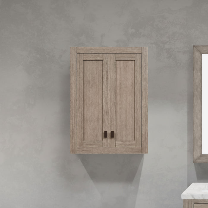Kingston Madison MADISON-TT-GK - 24 in. x 8 in. Wall Cabinet Bathroom Storage, Grey Oak