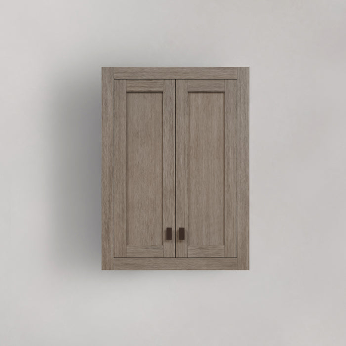 Kingston Madison MADISON-TT-GK - 24 in. x 8 in. Wall Cabinet Bathroom Storage, Grey Oak