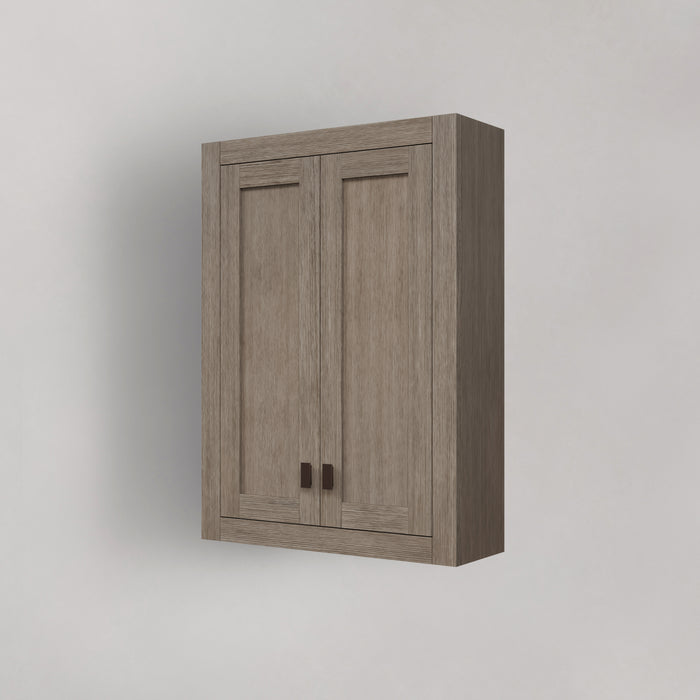 Kingston Madison MADISON-TT-GK - 24 in. x 8 in. Wall Cabinet Bathroom Storage, Grey Oak