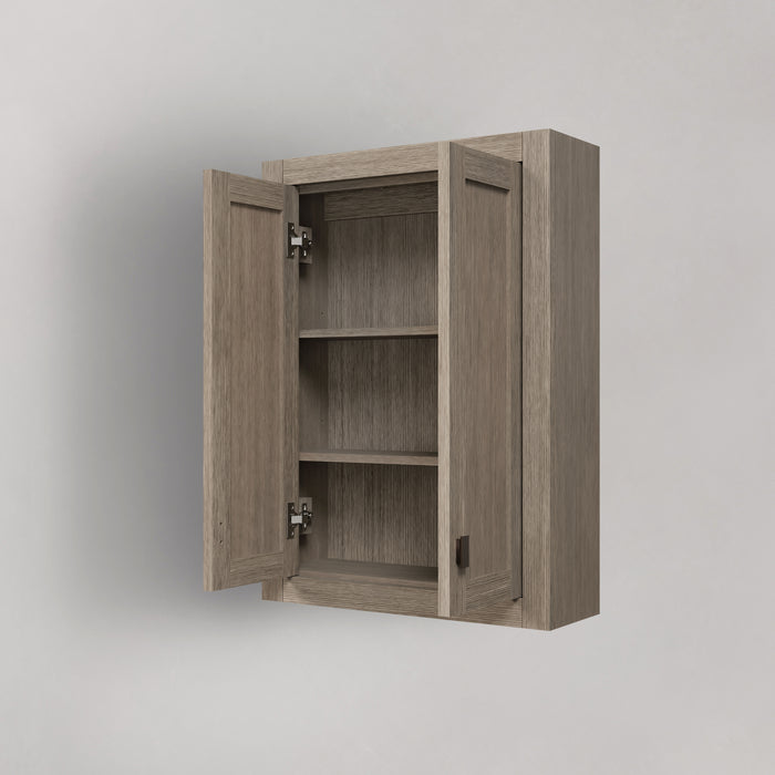 Kingston Madison MADISON-TT-GK - 24 in. x 8 in. Wall Cabinet Bathroom Storage, Grey Oak