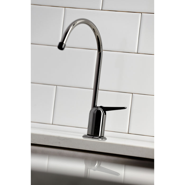 Water Onyx NK6190 Single-Handle 1-Hole Deck Mount Water Filtration Faucet, Black Stainless Steel