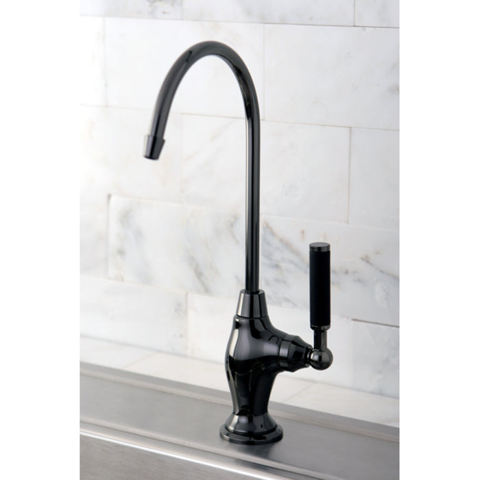 Water Onyx NS3190DKL Single-Handle 1-Hole Deck Mount Water Filtration Faucet, Black Stainless Steel