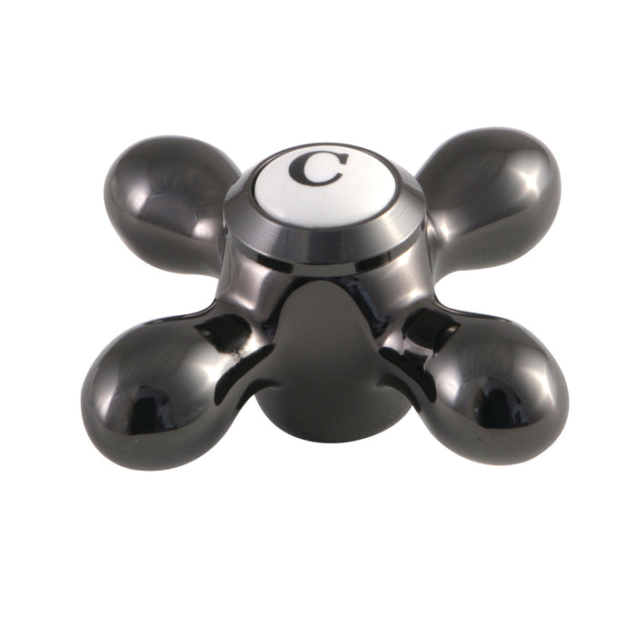 Kingston Water Onyx NSH3950AXC Metal Cross Handle (Cold Side), Black Stainless Steel