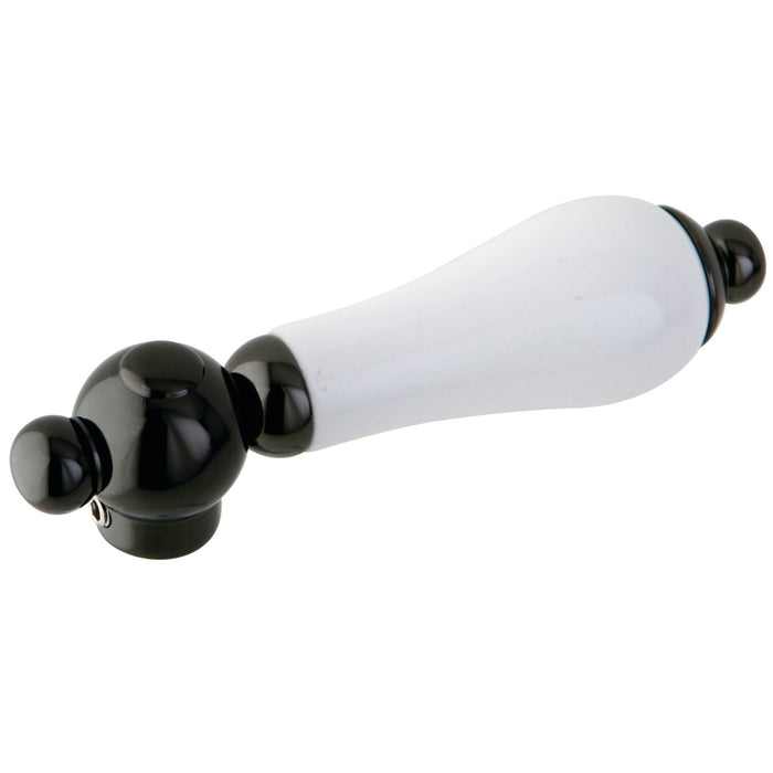 Kingston NSH3960PL Porcelain Lever Handle, Black Stainless Steel