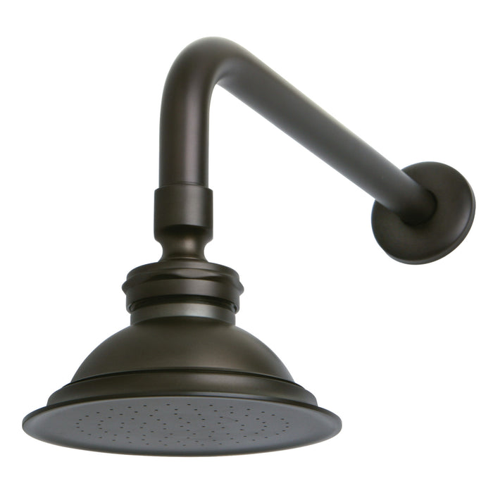 Kingston Heirloom P10ORBCK - Victorian 4-13/16-Inch Round Raindrop Brass Shower Head with 12-Inch Shower Arm Combo, Oil Rubbed Bronze