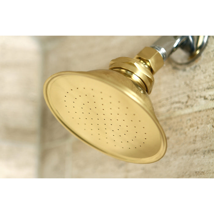 Kingston Heirloom P10PB - Victorian 4-3/4-Inch Round Raindrop Brass Shower Head, Polished Brass