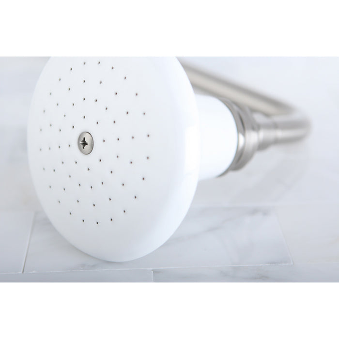 Kingston Heirloom P50SN - Victorian 5-1/8-Inch Round Raindrop Ceramic Shower Head, Brushed Nickel
