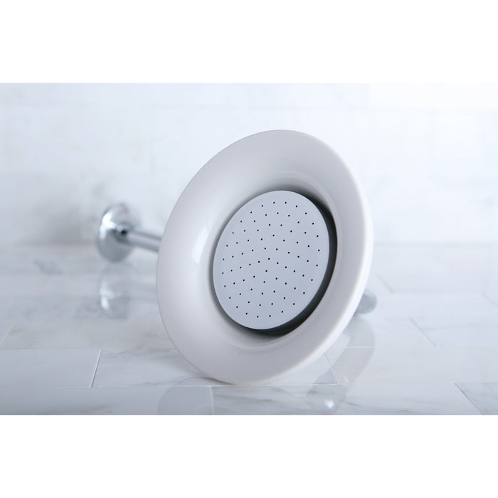 Kingston Heirloom P60CK - Victorian 6-5/16-Inch Sunflower Raindrop Ceramic Shower Head with 12-Inch Shower Arm, Polished Chrome