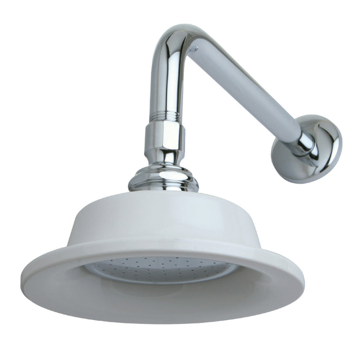 Kingston Heirloom P60CK - Victorian 6-5/16-Inch Sunflower Raindrop Ceramic Shower Head with 12-Inch Shower Arm, Polished Chrome