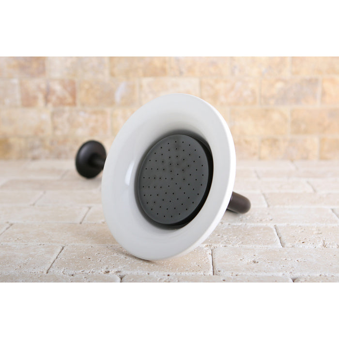 Kingston Heirloom P60ORBCK - Victorian 6-5/16-Inch Sunflower Raindrop Ceramic Shower Head with 12-Inch Shower Arm, Oil Rubbed Bronze
