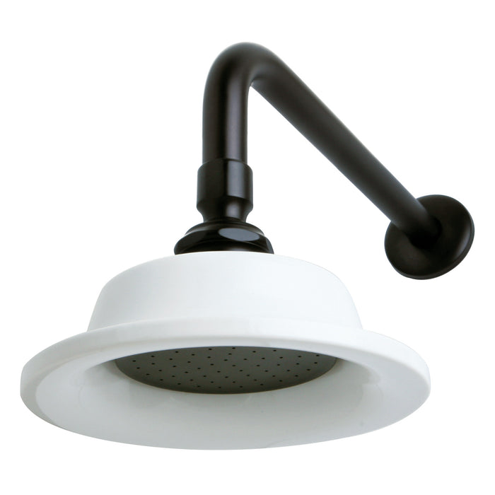 Kingston Heirloom P60ORBCK - Victorian 6-5/16-Inch Sunflower Raindrop Ceramic Shower Head with 12-Inch Shower Arm, Oil Rubbed Bronze