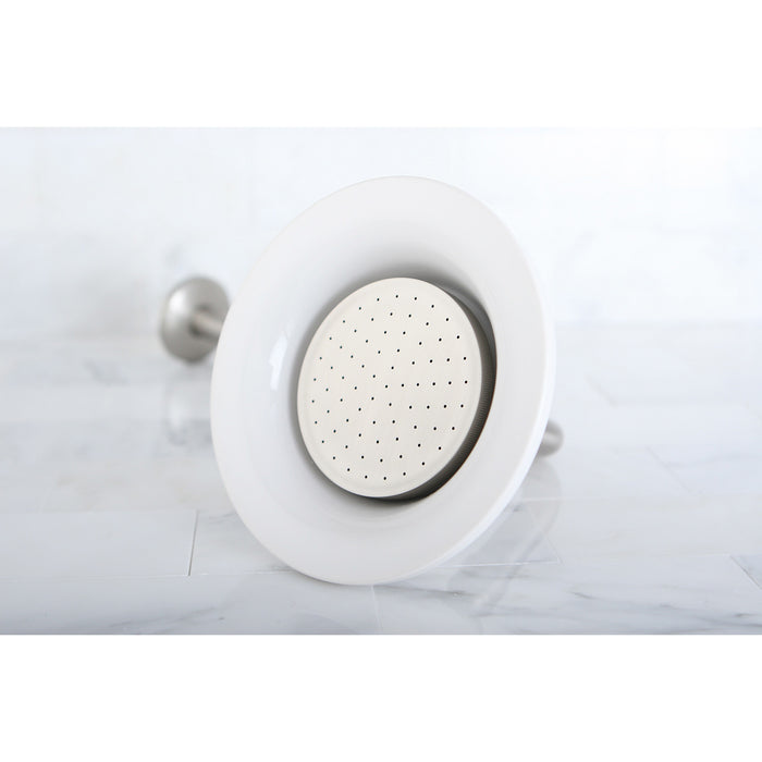 Kingston Heirloom P60SNCK - Victorian 6-5/16-Inch Sunflower Raindrop Ceramic Shower Head with 12-Inch Shower Arm, Brushed Nickel