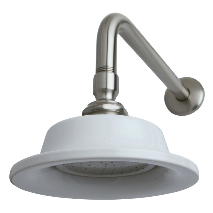 Kingston Heirloom P60SNCK - Victorian 6-5/16-Inch Sunflower Raindrop Ceramic Shower Head with 12-Inch Shower Arm, Brushed Nickel