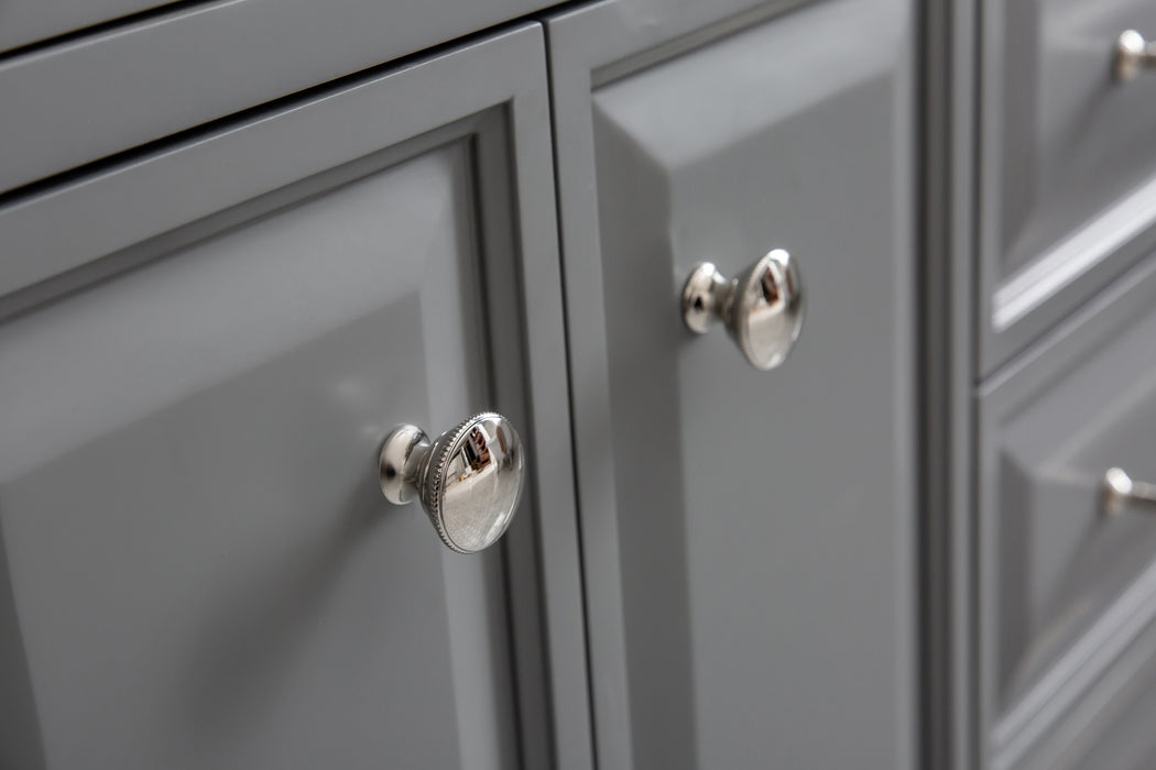 Kingston Palace PA60QZ05CG - 60 in. x 22 in. Bathroom Vanity Quartz Top and White Basin, Cashmere Grey