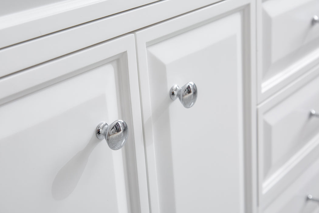 Kingston Palace PA72QZ01PW - 72 in. x 22 in. Bathroom Vanity Quartz Top and White Basin, Pure White