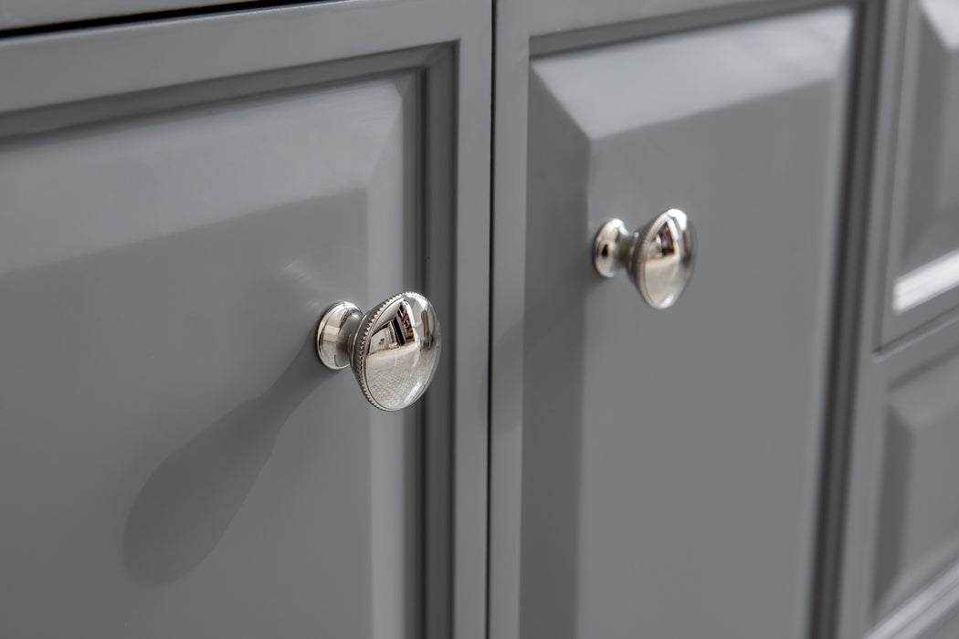 Kingston Palace PA72QZ05CG - 72 in. x 22 in. Bathroom Vanity Quartz Top and White Basin, Cashmere Grey
