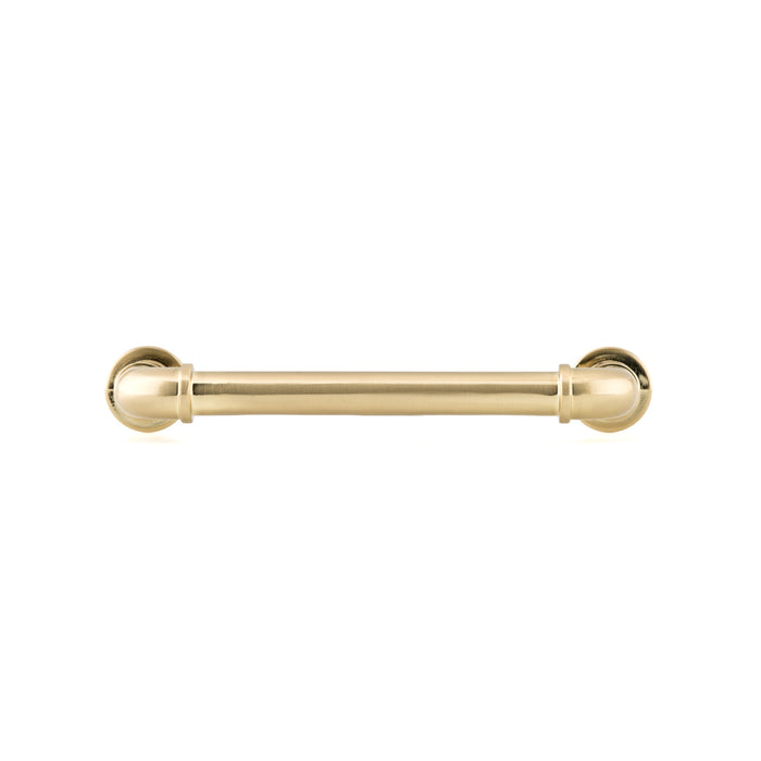 Kingston Sona RK22091BB - Industrialist Cabinet Pipe Pull for Kitchen (10-Pack), Brushed Brass