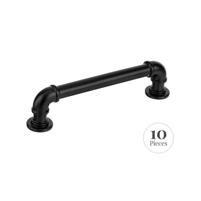 Industrialist RK22091MB Cabinet Pipe Pull for Kitchen (10-Pack), Matte Black